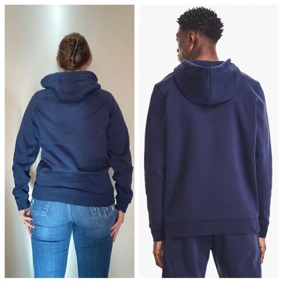 Under Armour Zip Up Hoodie Navy Loose Fit Small Hooded Sweatshirt - Picture 3 of 11